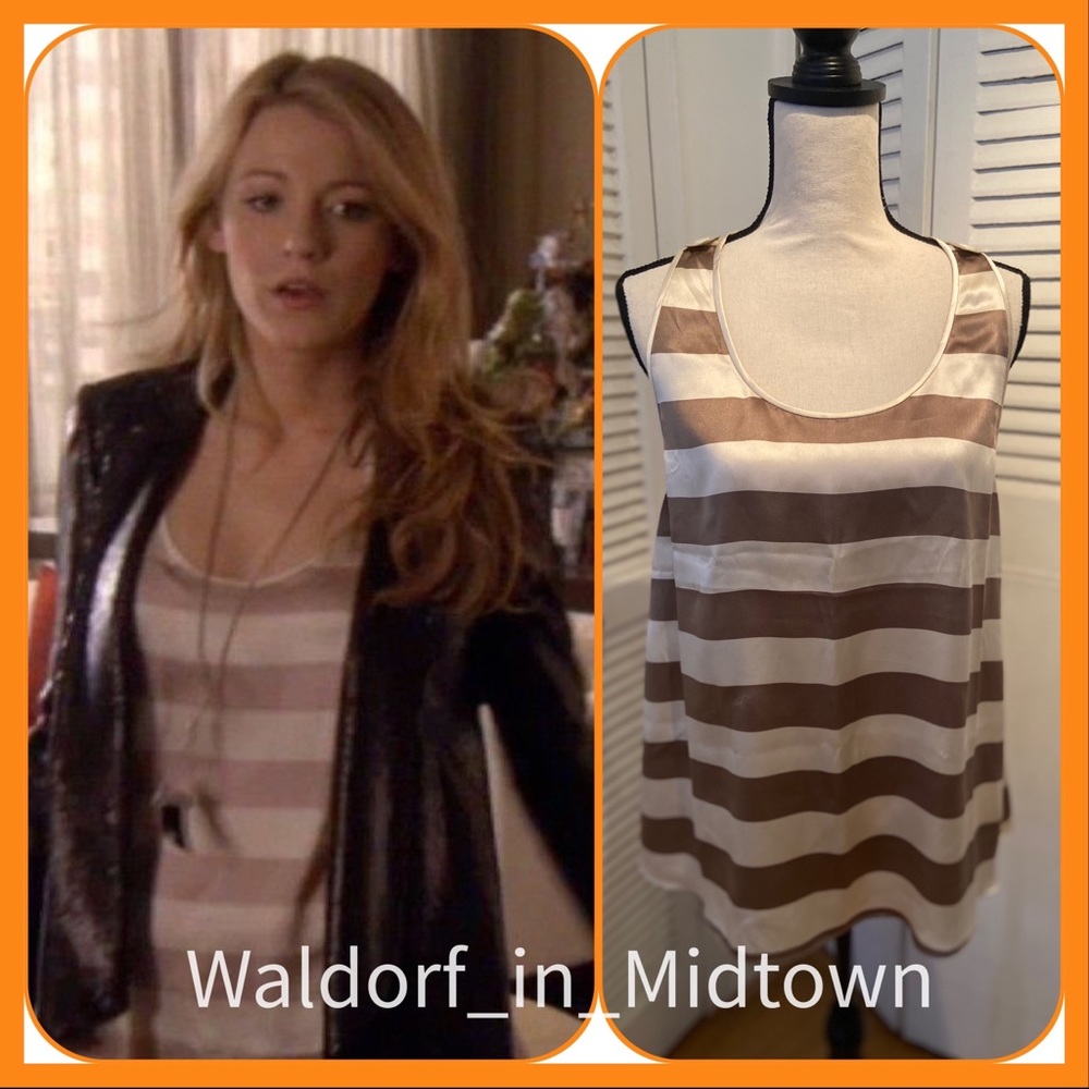 ASO Serena van der Woodsen Stripe tank NWOT